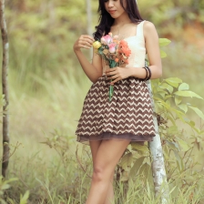Anggun play with flowers by Awaludin sholeh